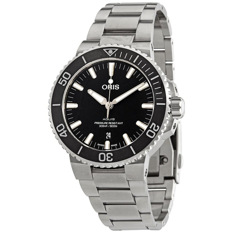 Oris Aquis Date Automatic Black Dial Men's Watch #01 733 7730 4124-07 8 24 05EB - Watches of America