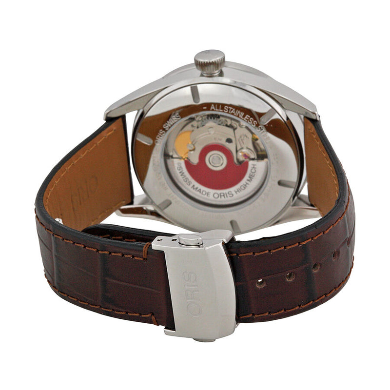 Oris Artix Automatic Silver Dial Brown Leather Men's Watch #733-7642-4031LS - Watches of America #3