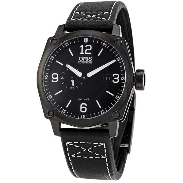 Oris BC4 Small Seconds Date Black Dial Automatic Men's Watch 643-7617-4764LS#01 643 7617 4764 07 5 22 58BFC - Watches of America