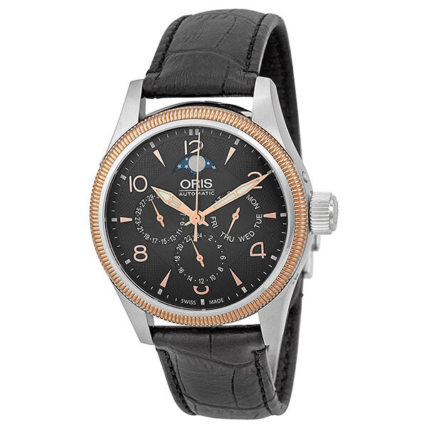 Oris Big Crown Complication Black Guilloche Dial Automatic Men's Watch #01 582 7627 4364-07 5 20 76FC - Watches of America