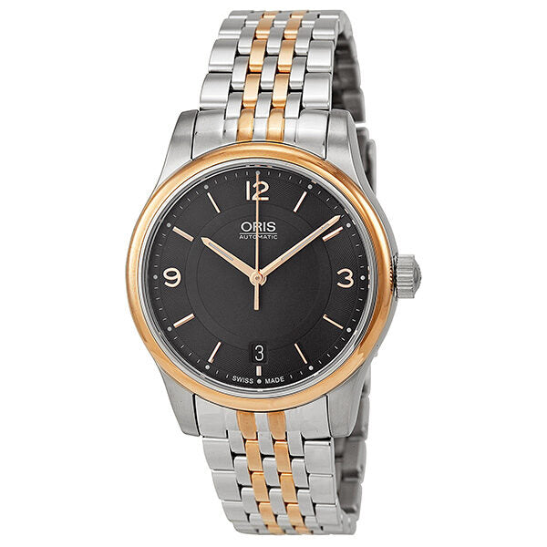 Oris Classic Date Black Dial Two-Tone Stainless Steel Men's Watch #01 733 7578 4334-07 8 18 63 - Watches of America