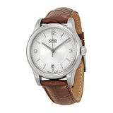 Oris Classic Date Silver Dial Brown Leather Men's Watch 733-7578-4031LS#01 733 7578 4031-07 5 18 10 - Watches of America