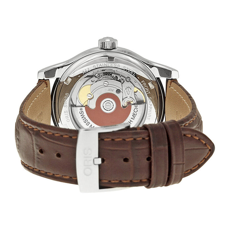 Oris Classic Date Silver Dial Brown Leather Men's Watch 733-7578-4031LS #01 733 7578 4031-07 5 18 10 - Watches of America #3