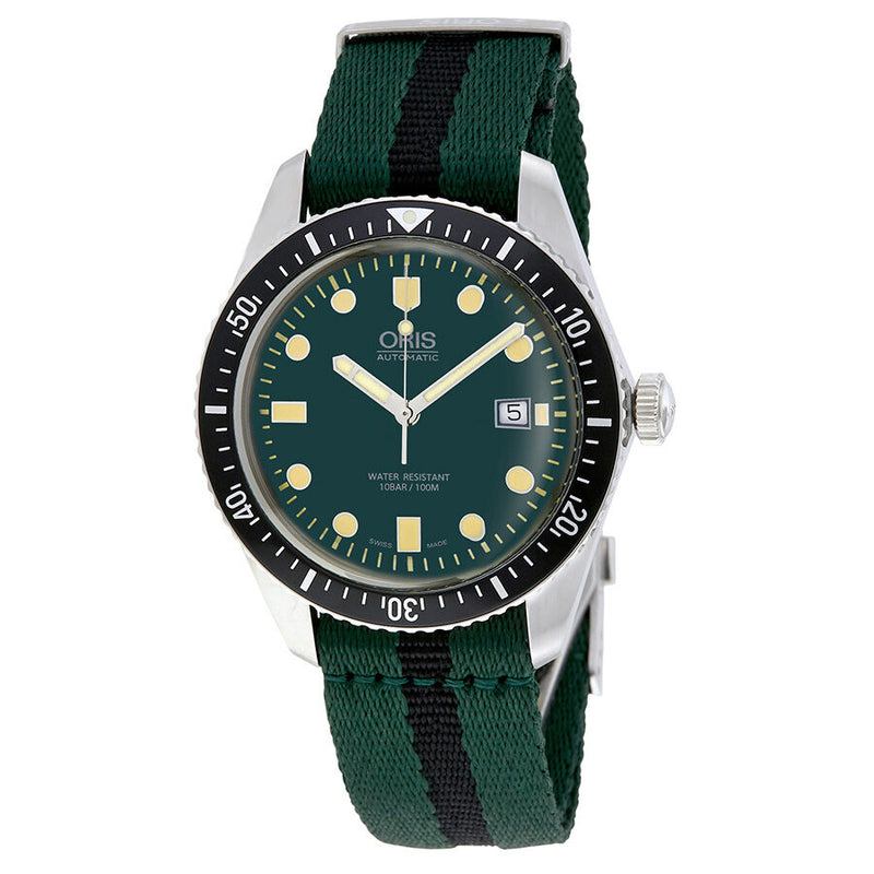 Oris Divers Automatic Green Dial Men's Watch #01 733 7720 4057-07 5 21 25FC - Watches of America