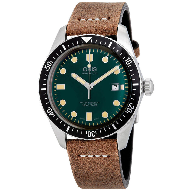 Oris Divers Dixry Five Green Dial Men's Watch 733-7720-4057LS#01 733 7720 4057-07 5 21 02 - Watches of America