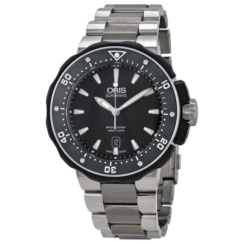 Oris Pro Diver Black Dial Titanium Men's Watch 733-7682-7154MB#01 733 7682 7154-07 8 26 75PEB - Watches of America