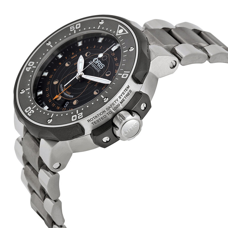 Oris ProDiver Pointer Moon Black Dial Titanium Men's Watch #01 761 7682 7134-Set - Watches of America #2