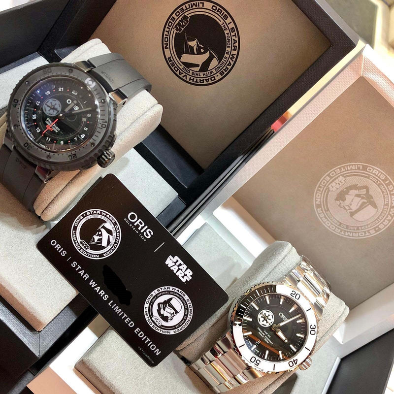 Oris ProDiver Star Wars Darth Vader and Aquis Star Wars Stormtrooper Set#01 748 7748 7784-SET /  01 743 7734 4184 - Watches of America