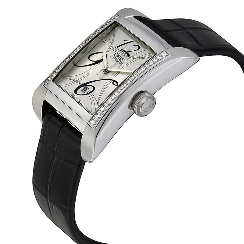Oris Rectangular Date Automatic Diamond Silver Dial Ladies Watch #01 561 7621 4961-07 5 16 74 - Watches of America #2