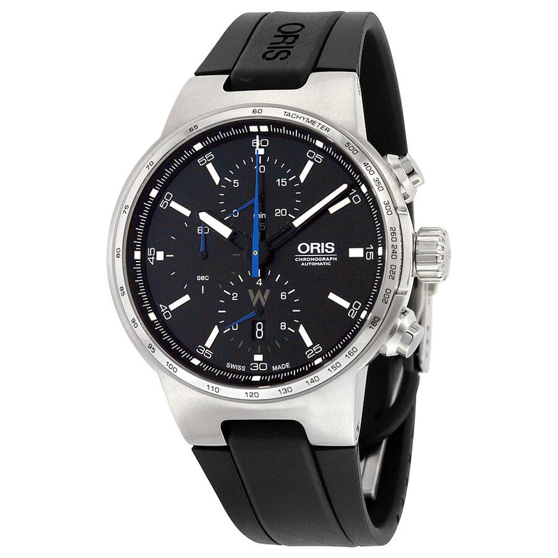 Oris Williams Chronograph Automatic Black Dial Black Rubber Men's Watch #01 774 7717 4154-07 4 24 50 - Watches of America