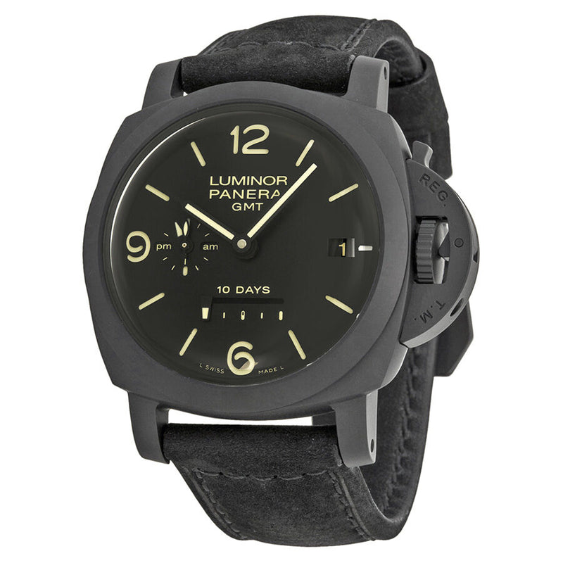 Panerai Luminor 1950 10 Days Black Dial Black Leather Men s Watch