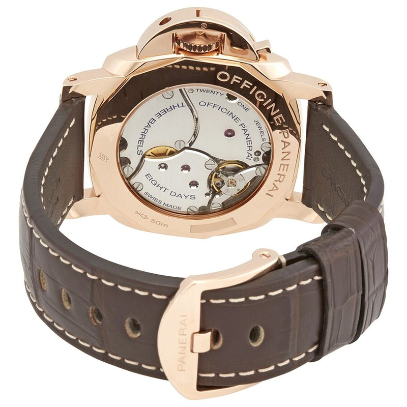 Panerai Luminor 1950 Brown Dial 18k Rose Gold Men's Watch #PAM00576 - Watches of America #3