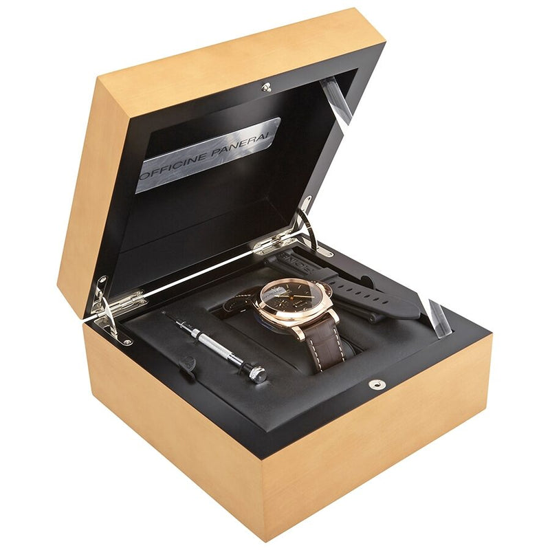 Panerai Luminor 1950 Brown Dial 18k Rose Gold Men's Watch #PAM00576 - Watches of America #4