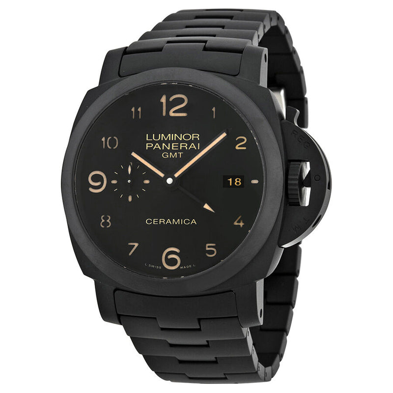 Panerai Luminor 1950 Tuttonero GMT Black Dial Men's Watch #PAM00438 - Watches of America