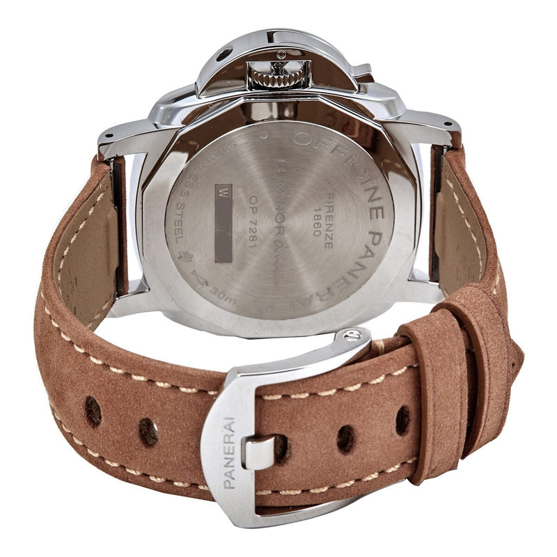 Panerai Luminor Automatic Grey Dial Men's Watch with Brown Strap #PAM00755-BR - Watches of America #3