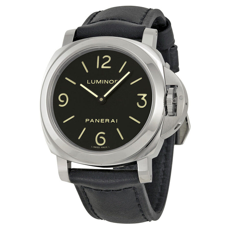 Panerai Luminor Base Black Dial and Leather Strap Men s Watch