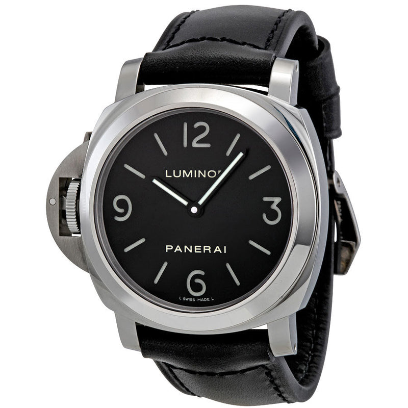 Panerai Luminor Base Black Dial Mechanical Men's Watch #PAM00219 - Watches of America