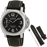 Panerai Luminor Marina Black Dial Black Leather Men's Watch #PAM00510 - Watches of America