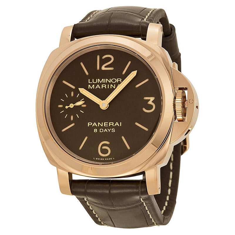 Reloj Panerai Luminor Marina Brown Dial 18kt Rose Gold para hombre PAM00511 Watches of America