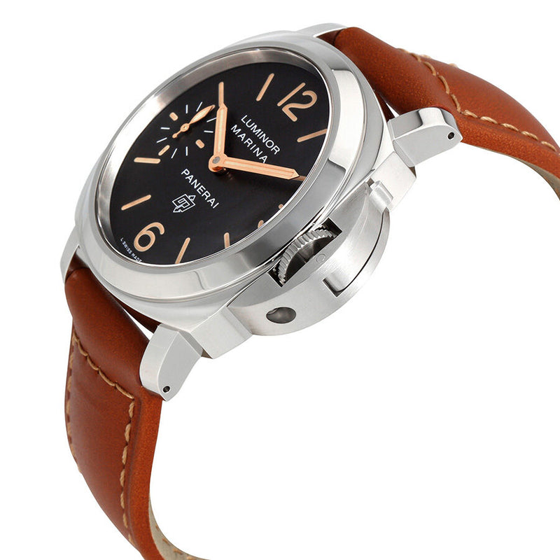 Panerai Luminor Marina Logo Acciaio Brown Dial Men's Watch #PAM00632 - Watches of America #2