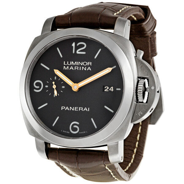 Panerai Luminor Dark Brown Dial Titanium Men's Watch 00351#PAM00351 - Watches of America