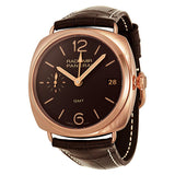 Panerai Radiomir GMT Brown Dial 18kt Rose Gold Brown Alligator Leather Men's Watch #PAM00421 - Watches of America