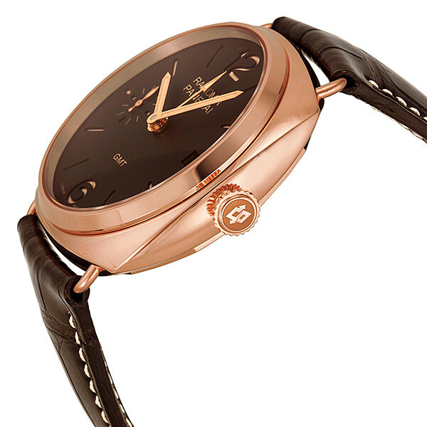 Panerai Radiomir GMT Brown Dial 18kt Rose Gold Brown Alligator Leather Men's Watch #PAM00421 - Watches of America #2