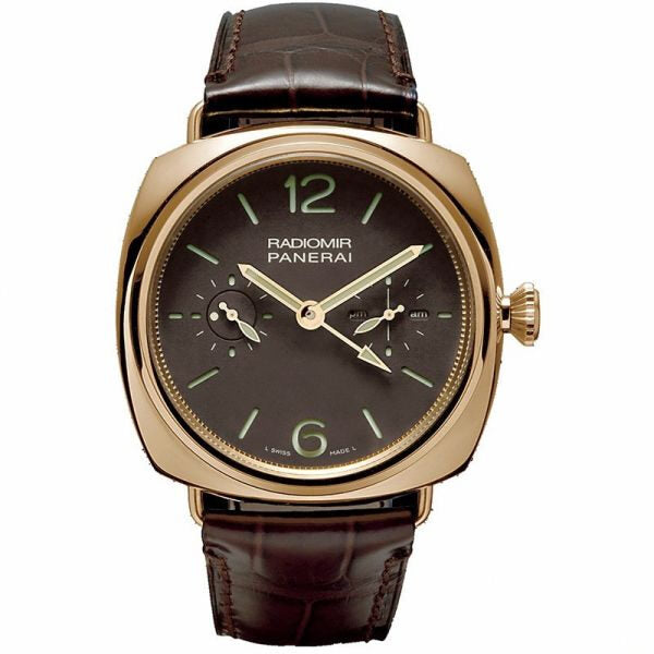 Panerai Radiomir Tourbillon Gmt Oro Rosa Automatic Brown Dial Men's Watch #PAM00330 - Watches of America