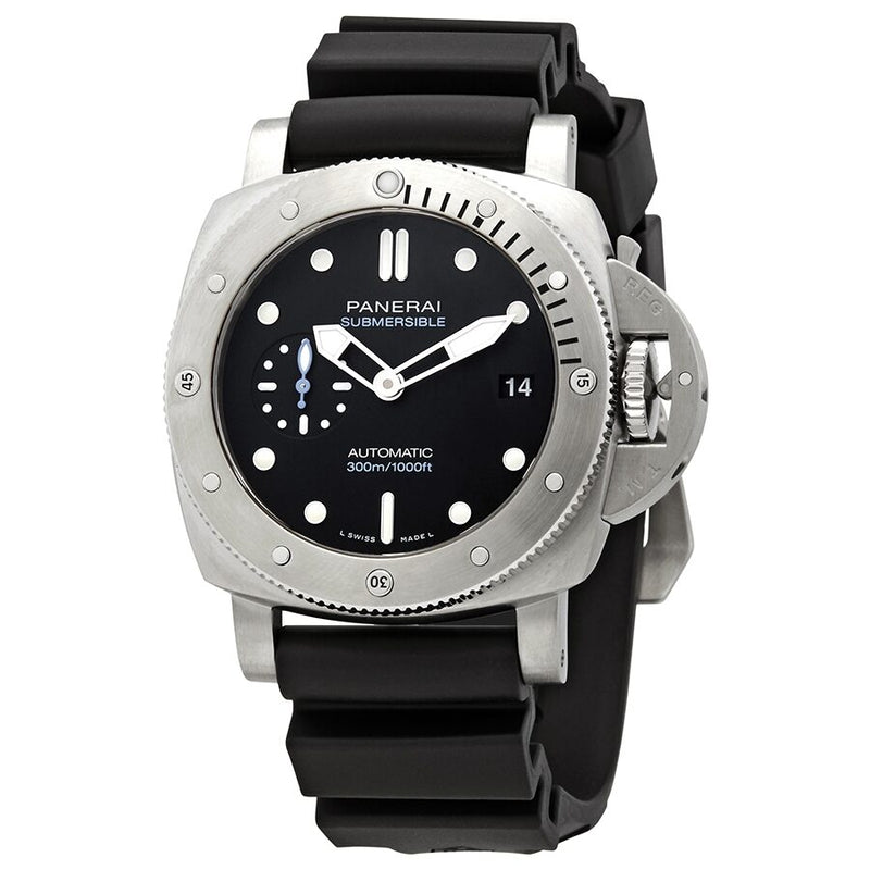 Panerai Submersible Automatic Black Dial Men's Watch #PAM00973 - Watches of America
