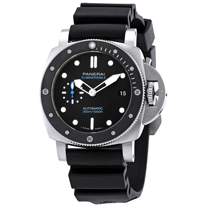 Panerai Submersible Black Dial Black Rubber Men's Watch #PAM00683 - Watches of America