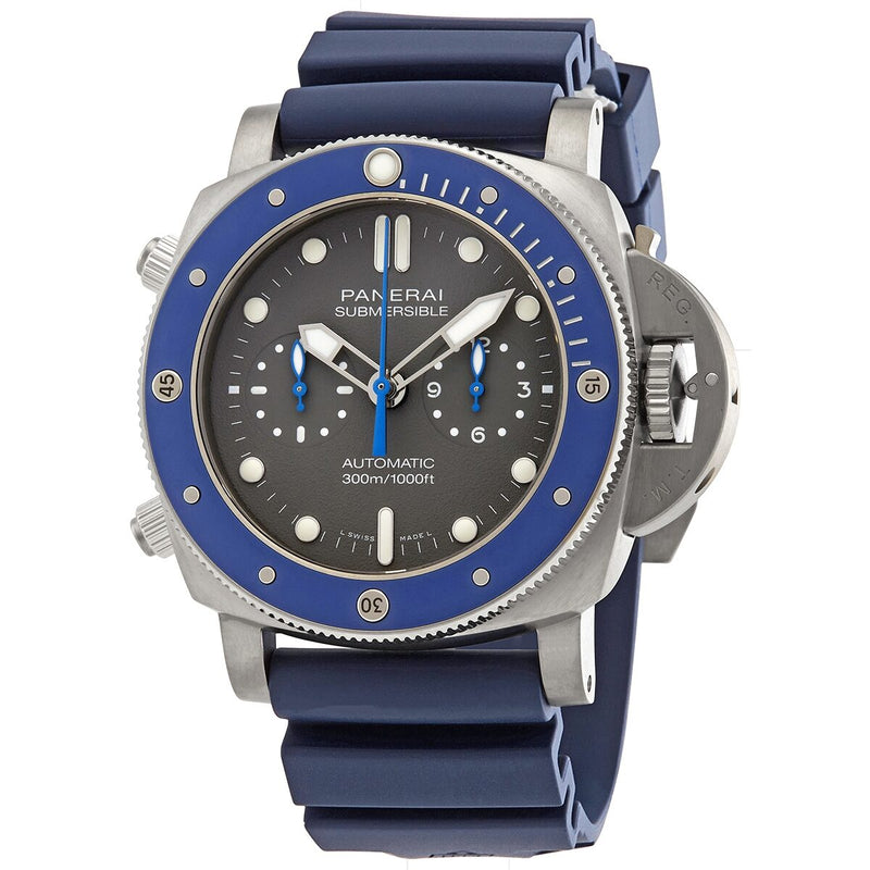 Panerai Submersible Chrono Guillaume Nery Edition Chronograph Automatic Shark Grey Dial Men's 47 mm Watch #PAM00982 - Watches of America