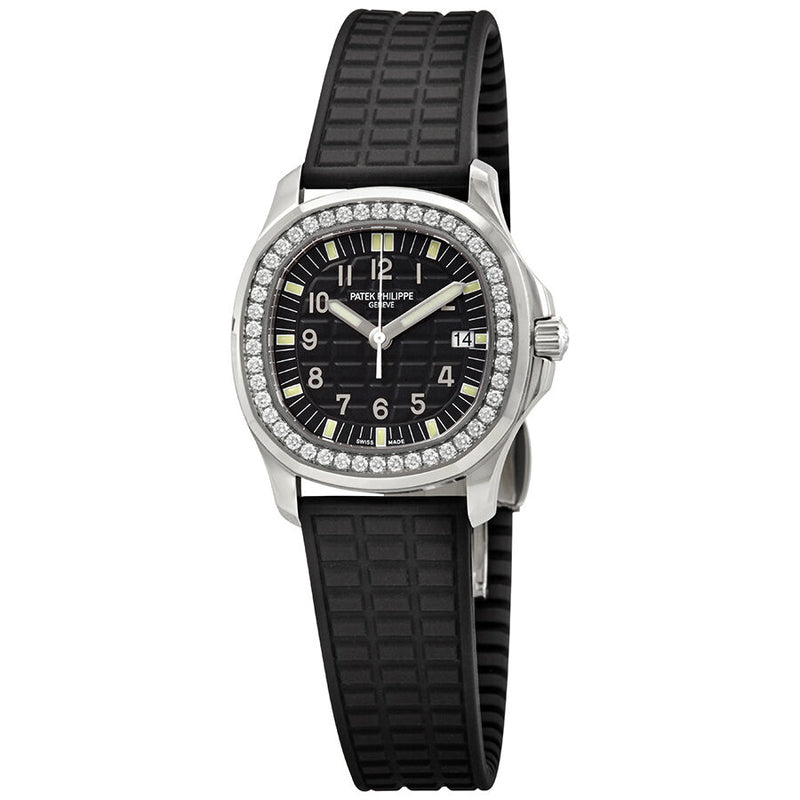 Patek Philippe Aquanaut Black Dial Black Rubber Ladies Watch #5067A-001 - Watches of America
