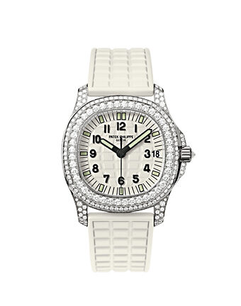 Patek Philippe Aquanaut Luce Haute Joaillerie Pure White Ladies Watch #5069G-011 - Watches of America