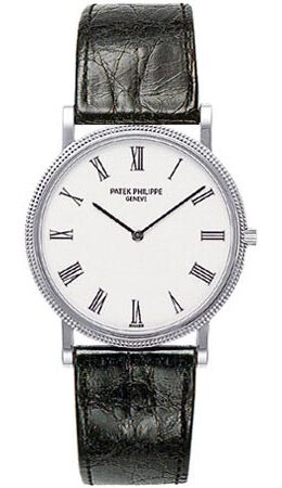 Patek Philippe Calatrava 18kt White Gold Ultra-Thin Men's Watch #3520DG - Watches of America