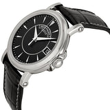Patek Philippe Calatrava Black Dial 18k White Gold Black Leather Men's Watch #5153G-001 - Watches of America #2