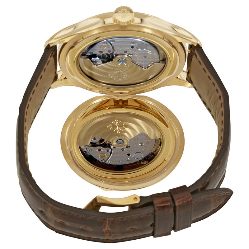 Patek Philippe Calatrava Ivory Dial 18kt Yellow Gold Brown Leather Men's Watch #5227J-001 - Watches of America #4