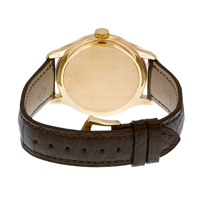 Patek Philippe Calatrava Mechanical Ivory Dial Leather Men's Watch -001 #5227R - Watches of America #3