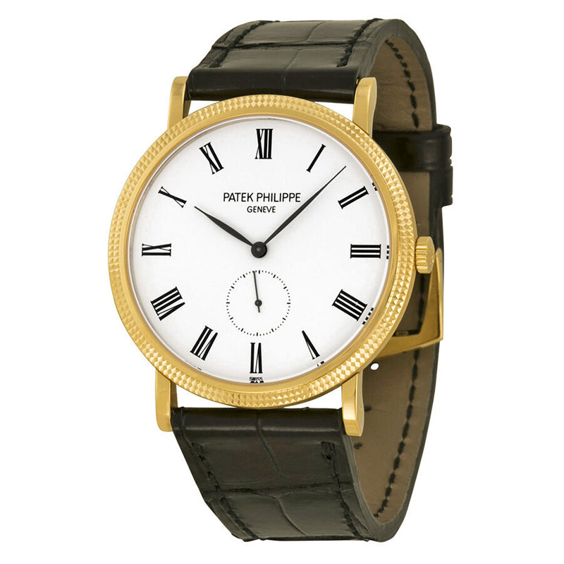 Patek Philippe Calatrava Mechanical White Dial Men's Watch #5119J-001 - Watches of America