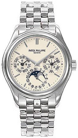 Patek Philippe Calatrava Perpetual Calendar 18kt White Gold Men's Watch #5136-1G - Watches of America