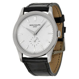 Patek Philippe Calatrava Silver Dial 18 kt White Gold Men's Watch /001#5196G - Watches of America
