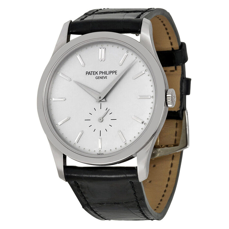 Patek Philippe Calatrava Silver Dial 18 kt White Gold Men's Watch /001#5196G - Watches of America