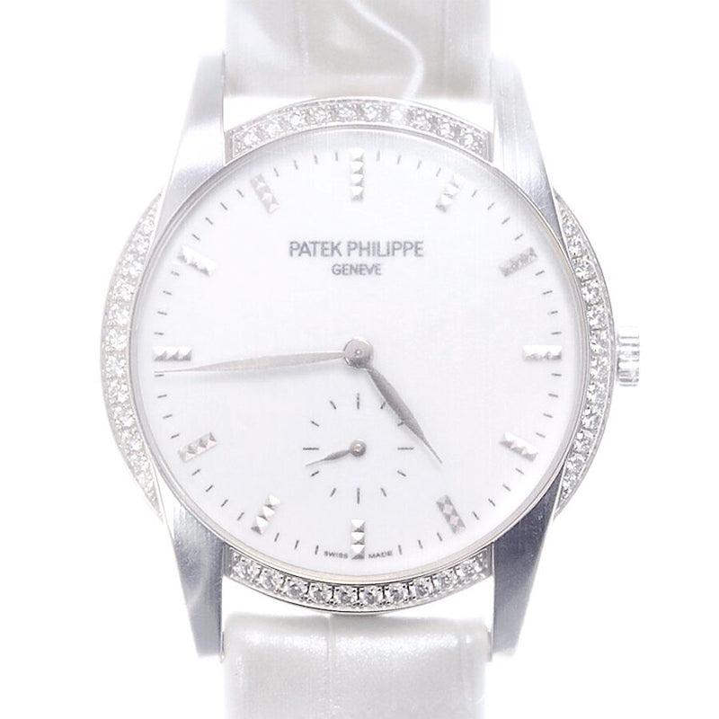 Patek Philippe Calatrava White Dial Watch #7122-200G-001 - Watches of America