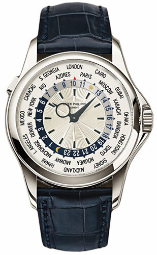Patek Philippe Complications Silver Dial Leather Men's Watch #5130G-019 - Watches of America