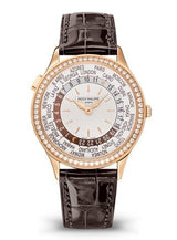 Patek Philippe Complications World Time Automatic Diamond White Dial Watch #7130R-011 - Watches of America