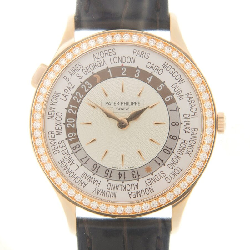 Patek Philippe Complications World Time Automatic Diamond White Dial Watch #7130R-011 - Watches of America #2