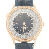 Patek Philippe Complications World Time New York Edition Automatic Diamond Blue Dial Watch #7130R-012 - Watches of America