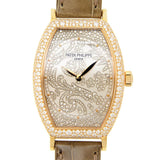 Patek Philippe Gondolo Mechanical Gold and Diamond Dial Ladies Watch #7099R-001 - Watches of America