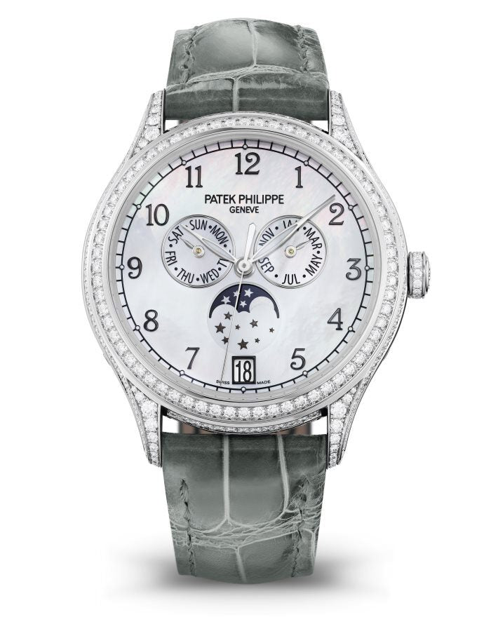 Patek Philippe Grand Complications Automatic Diamond White Dial Watch #4948G-010 - Watches of America