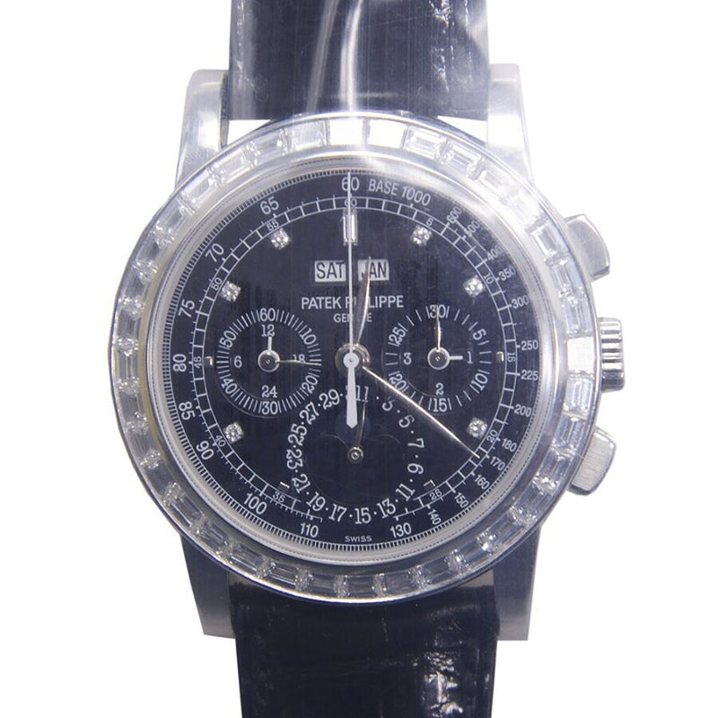 Patek Philippe Grand Complications Mechanical Perpetual Chronograph Diamond Black Dial Men's Watch #5971P-001 - Watches of America #2