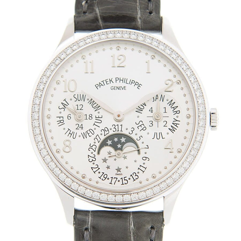 Patek Philippe Grand Complications Perpetual Automatic Diamond White Dial Ladies Watch #7140G-001 - Watches of America